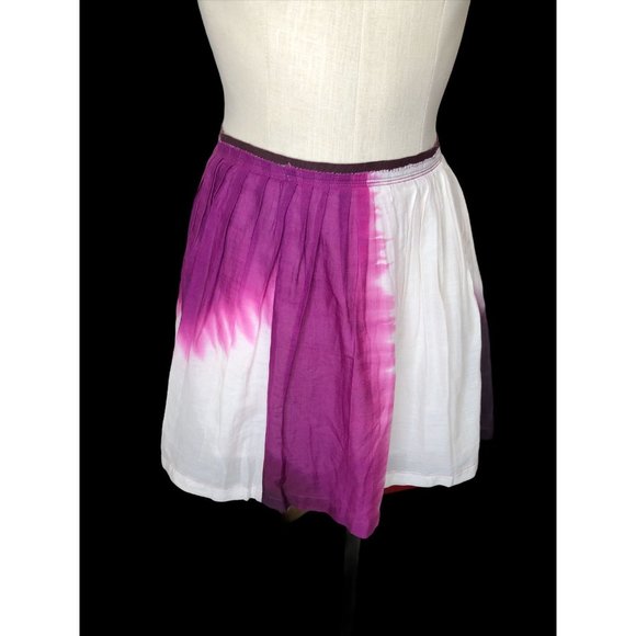 American Eagle Skirt Womens 6 Boho Tye Dye Pink White Purple Short Mini Bohemian - Picture 10 of 11